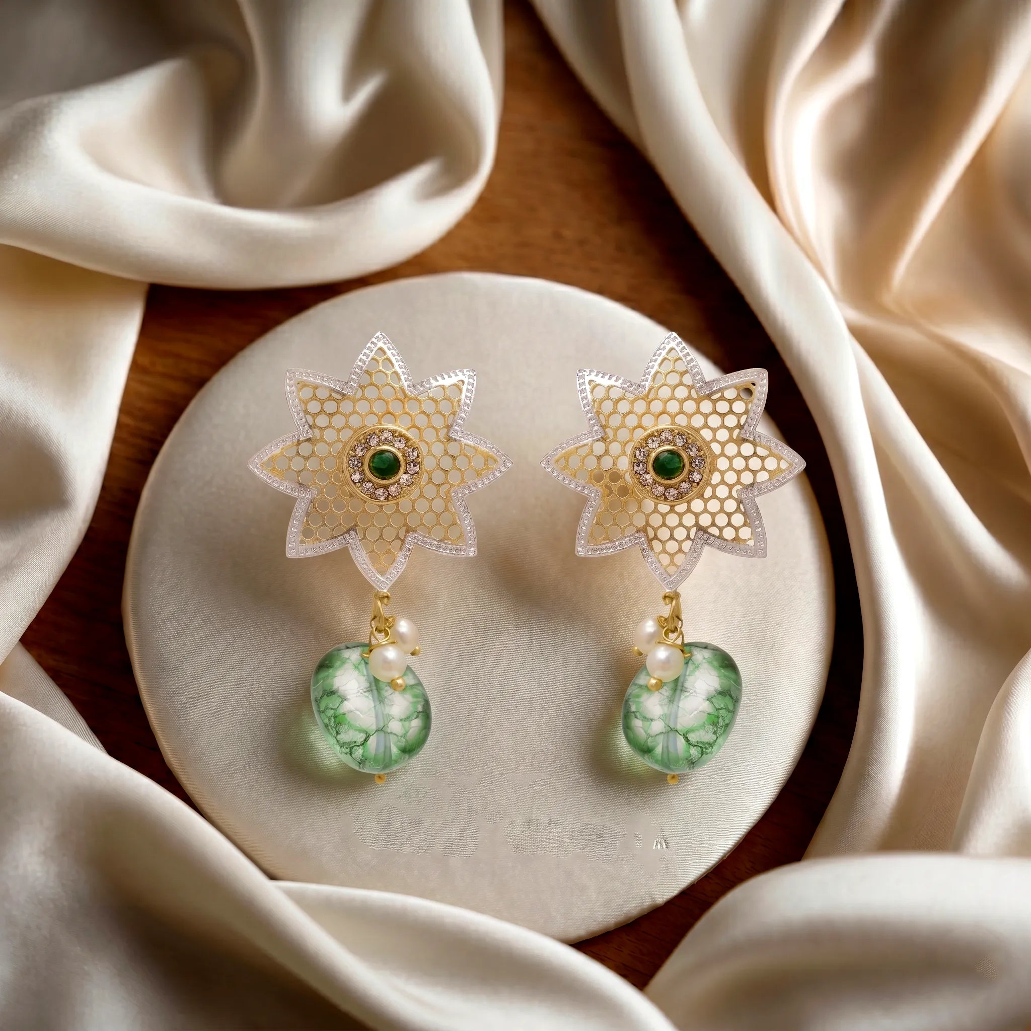 Floral Lattice Earrings
