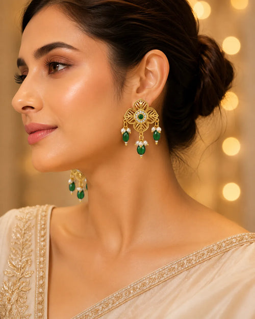 Emerald Blossom Earring
