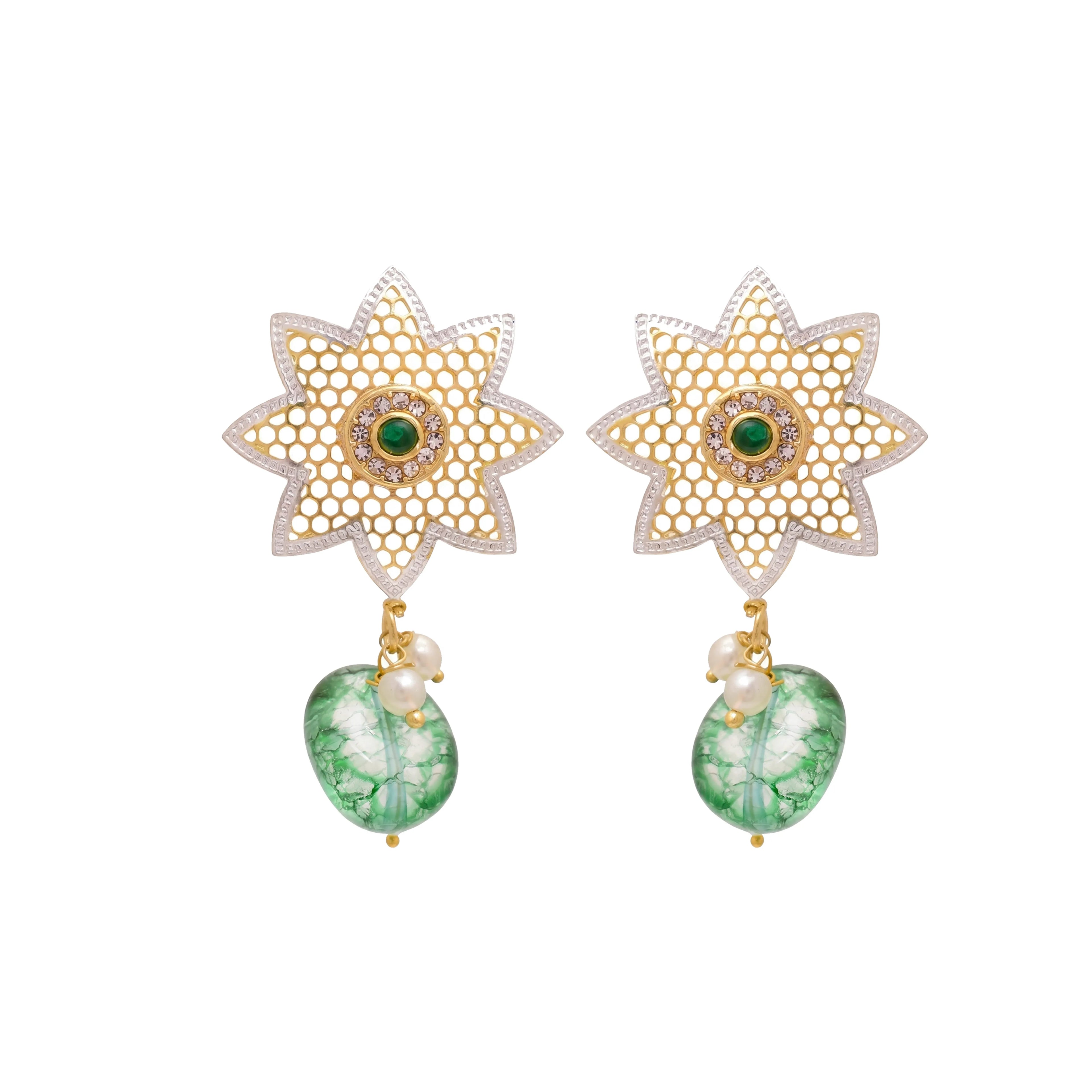 Floral Lattice Earrings