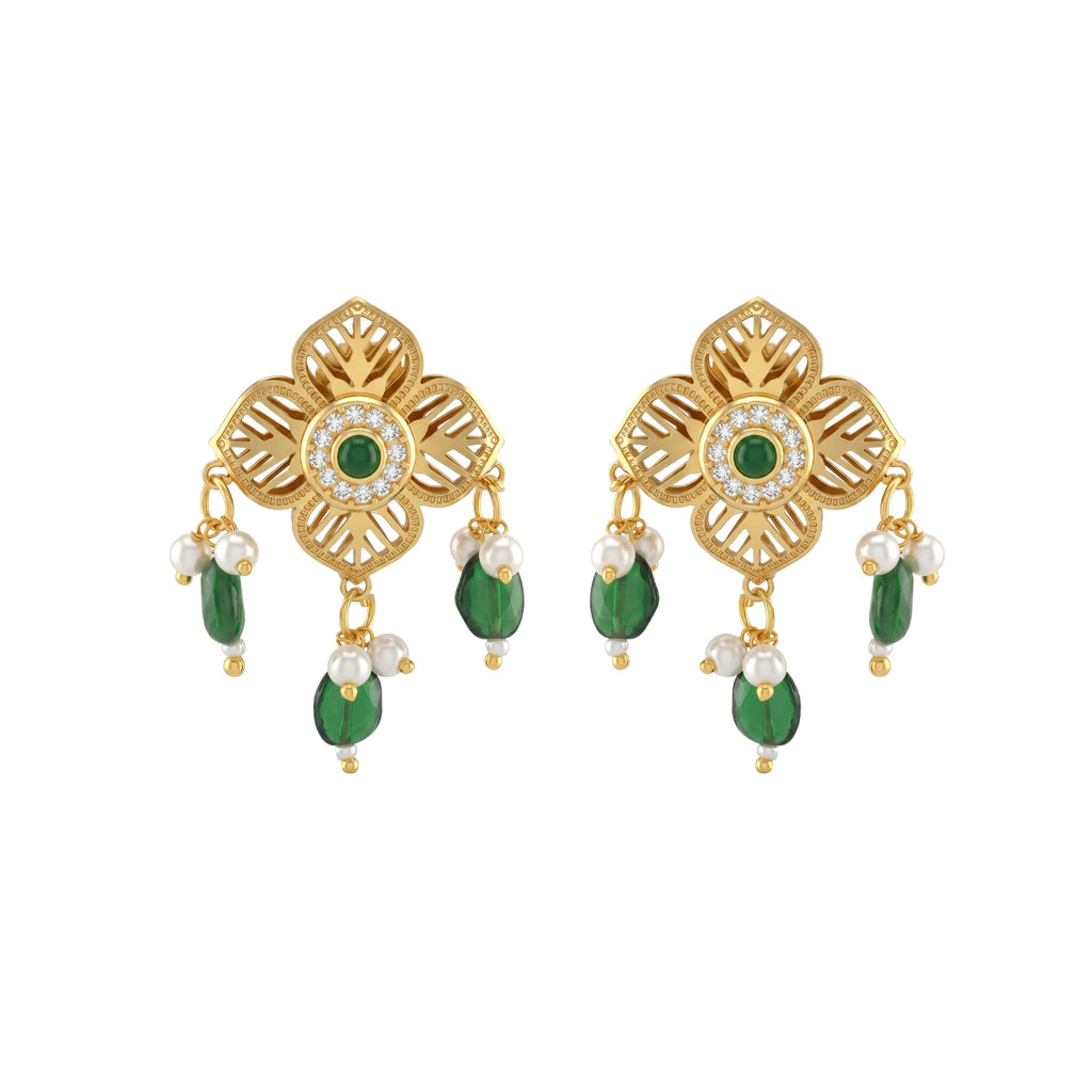 Emerald Blossom Earring