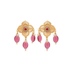 Ruby Blossom Earring