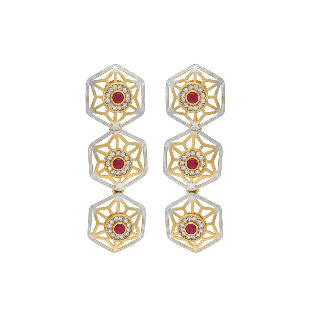 Ruby Regal Hexa Studs