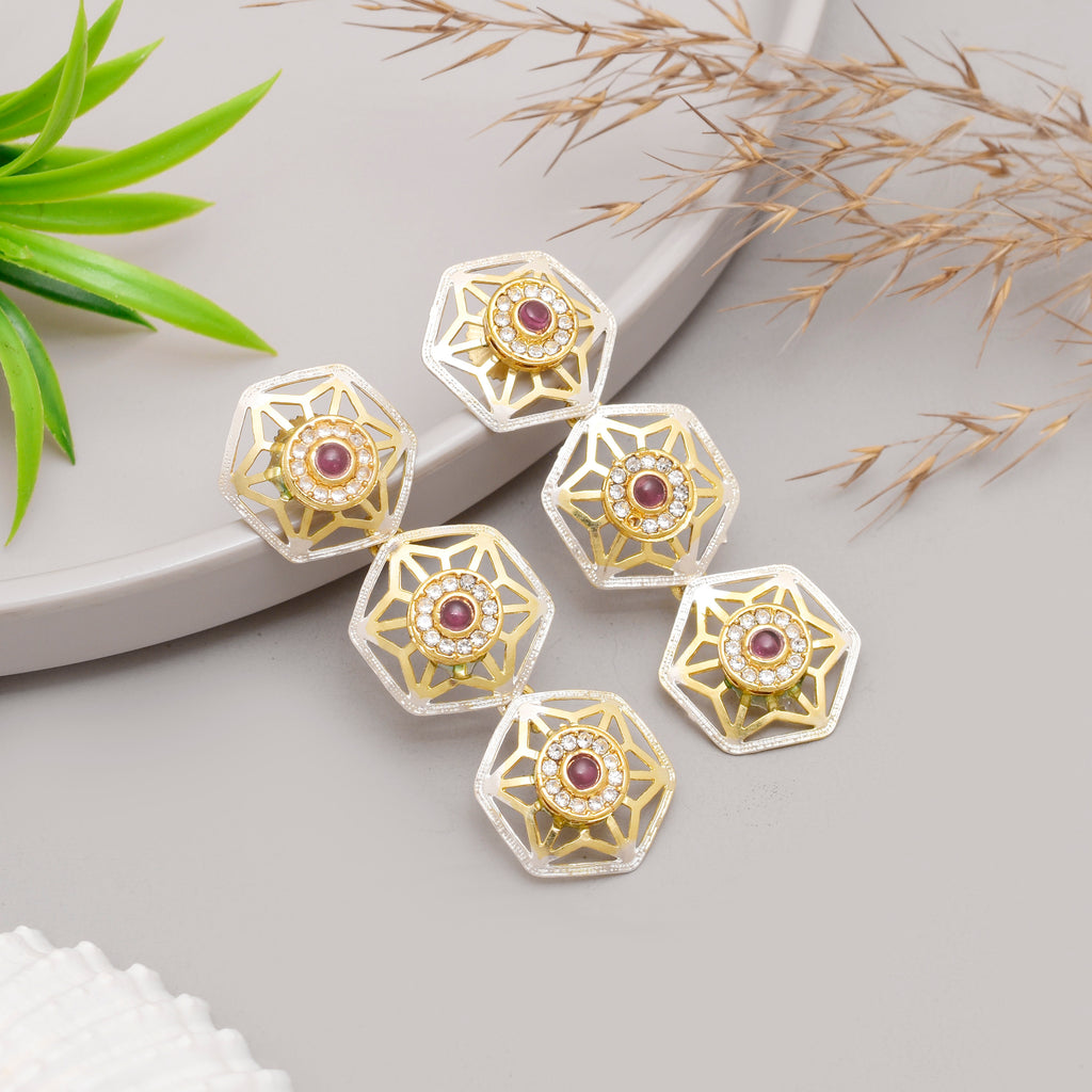 Ruby Regal Hexa Studs